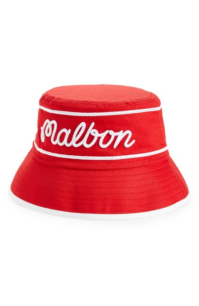 Malbon Golf X Budweiser® Bucket Hat In Red | ModeSens