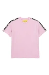 Off-white Logo Crew-neck T-shirt In Pink Black