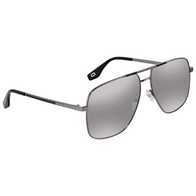 Marc Jacobs Silver Mirror Square Mens Sunglasses Marc 387/s 0807/t4 60 In Silver Tone