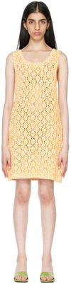 Stine Goya Esme Mélange Knit Cotton Blend Body-con Dress In 3039 Orange Melange