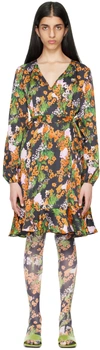 Stine Goya Rania Wrap Dress In Artist Canvas At Night In 3025 Artist Canvas A
