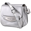 TOD'S SILVER PATENT LEATHER CROSSBODY BAG