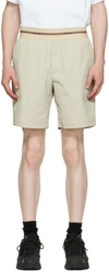 Helmut Lang Beige Nylon Shorts In Stone - B0t