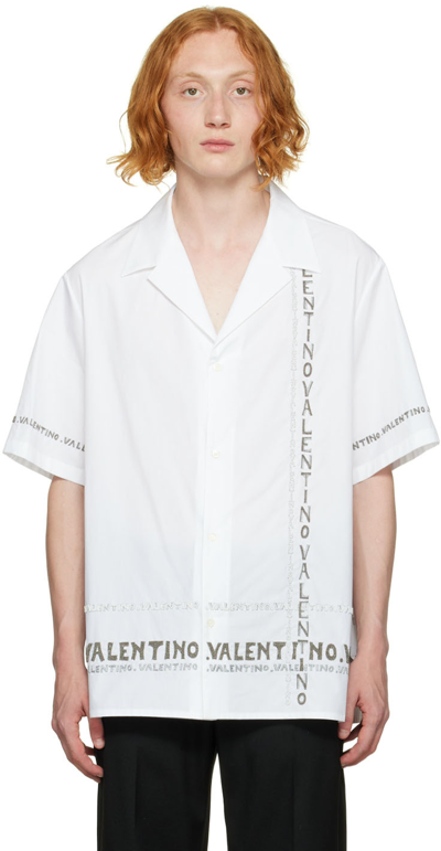 Valentino White Cotton Shirt In 001 Bianco Ottico