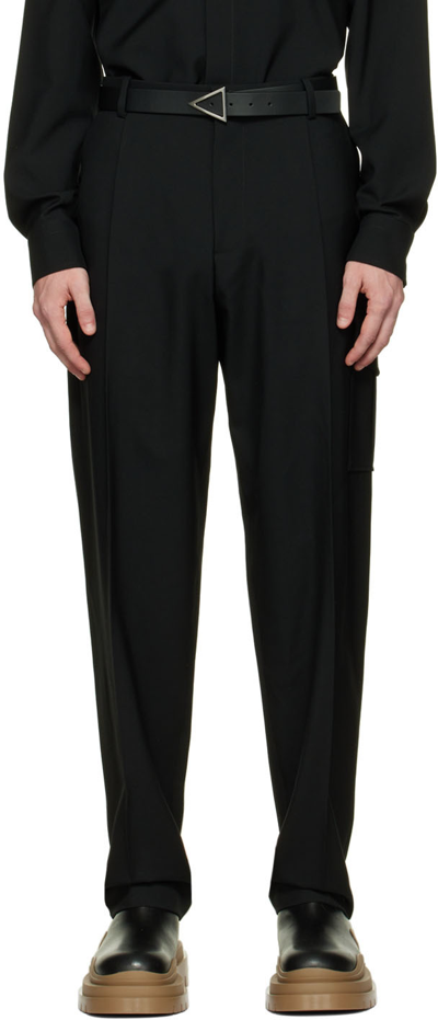 Bottega Veneta Black Wool Trousers | ModeSens