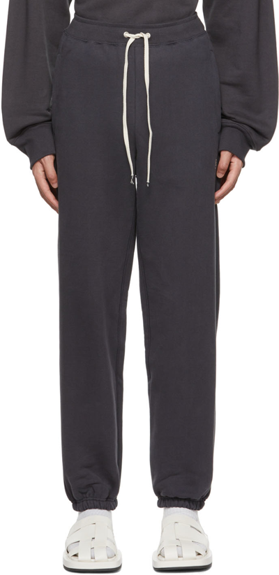 Recto Blue Cotton Lounge Pants In Bluish Charcoal