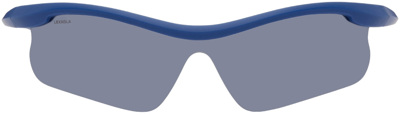 Lexxola Ssense Exclusive Blue Storm Sunglasses In Cobalt/black