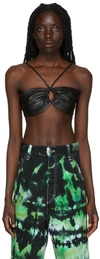 Ami Alexandre Mattiussi Brassiere In Lambskin Leather In 001 Black
