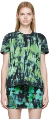 Ami Alexandre Mattiussi Unisex Tie & Die T-shirt In 301 Green/w