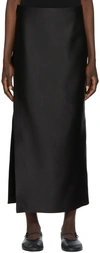 The Row Kanita High-slit Washed-silk Midi Skirt In Black