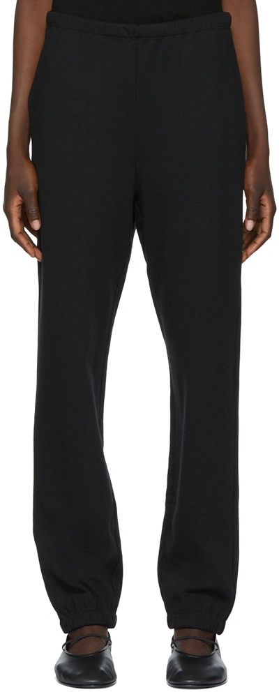 The Row Black Liram Lounge Trousers In Blk Black