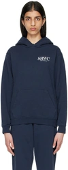 SPORTY AND RICH NAVY UPPER EAST SIDE HOODIE