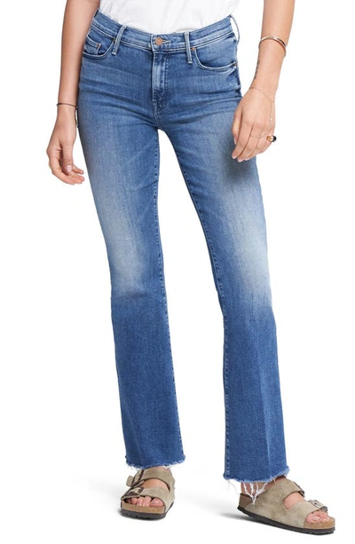 Mother Fray Hem Bootcut Jeans In Groovin
