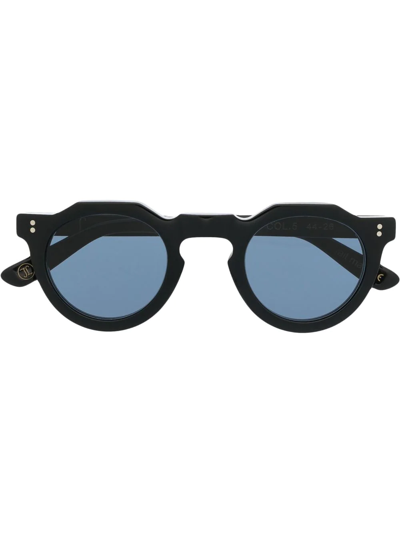 Lesca Round-frame Sunglasses In Black