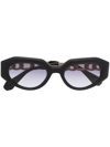 Gigi Studios Gaia Geometric-frame Sunglasses In Black