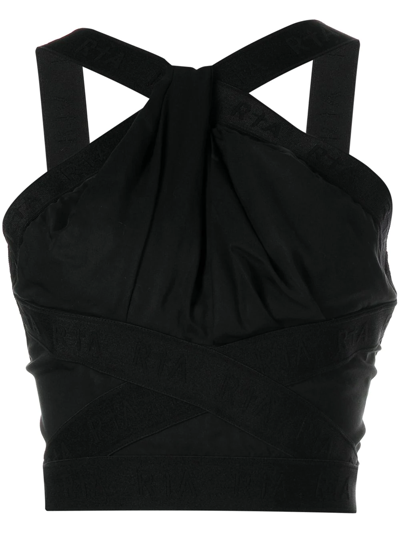 Rta Bruna Open Back Top In Black