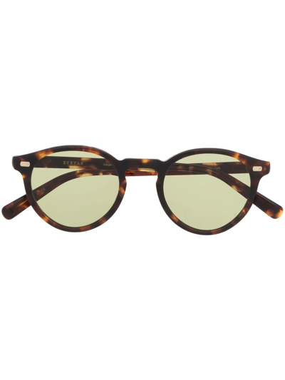 Eyevan7285 Tortoiseshell-effect Round-frame Sunglasses