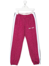 Palm Angels Kids' Magenta Cotton Blend Track Pants In Fuchsia