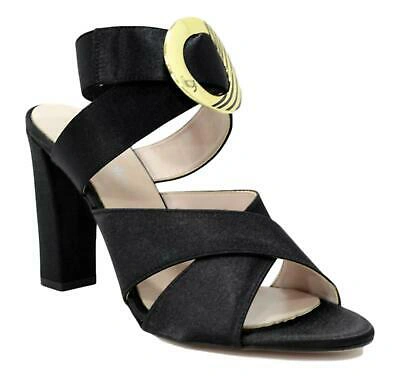 Pre-owned Byblos Sandal Elegant Woman Mod. Sandals Round Accessory 2wa0042 Black