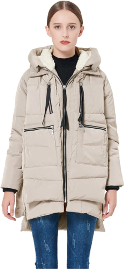 Pre-owned Orolay Women's Thickened Down Jacket Beige S