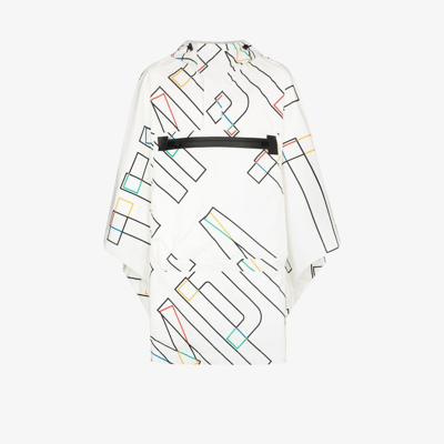 Templa X Olympics White Graphic Hooded Poncho