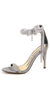 Alexandre Vauthier Crystal Tassel Sandals In Silver