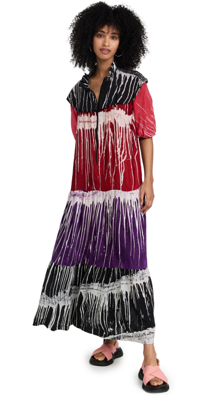 Busayo Wale Tie Dye Maxi Dress In Multi-colored
