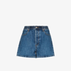 Still Here Ames Elastic Denim Shorts In Blue