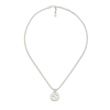 Gucci Interlocking G Sterling Silver Pendant Necklace Ybb479219001 In Silver-tone