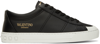 Valentino Garavani Cityplanet Calfskin Sneakers In Black