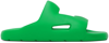 Bottega Veneta Green Cotton Slipper In Red