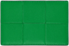 Bottega Veneta Intrecciato-woven Brand-debossed Leather Card Holder In Green