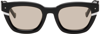 Grey Ant Bowtie Cutout 50mm Square Sunglasses In Black/ Tan