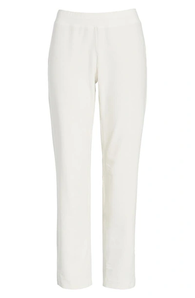 Eileen Fisher Washable Stretch-crepe Slim Ankle Pants In Bone