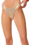 Good American Better Bikini Bottoms In Mink Foil002