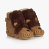 DONSJE BROWN LEATHER LION BOOTS