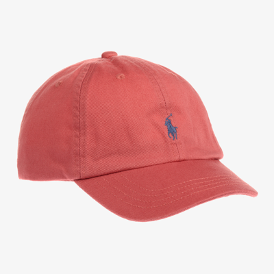 Polo Ralph Lauren Babies' Boys Red Cotton Logo Cap