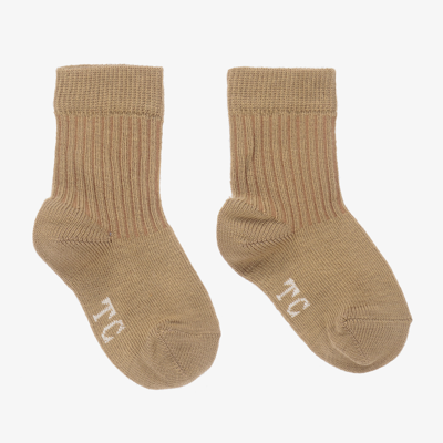 Tartine Et Chocolat Babies'  Beige Knitted Cotton Socks