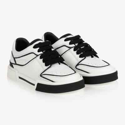Dolce & Gabbana Kids' Boys White Leather Trainers