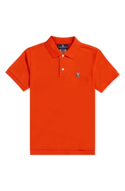 Psycho Bunny Boys' Classic Polo Shirt - Little Kid, Big Kid In Brilliant Red