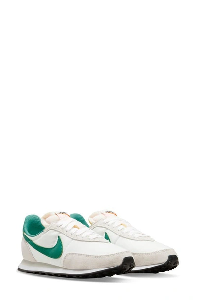 Nike Waffle Trainer 2 Sneaker In Light Bone/ Green Noise/ Sail