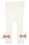 Ashmi And Co Babies' Mila Knit Cotton Leggings In White