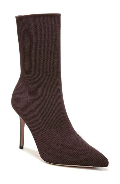 Veronica Beard Lisa Knit Stiletto-heel Bootie In Espresso