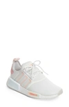 Adidas Originals Nmd R1 Sneaker In White/ White/ Acid Red
