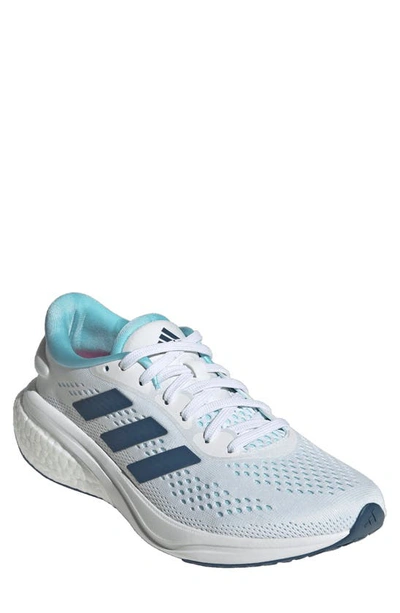 Adidas Originals Supernova 2 Running Shoe In White/ Steel/ Bliss Blue