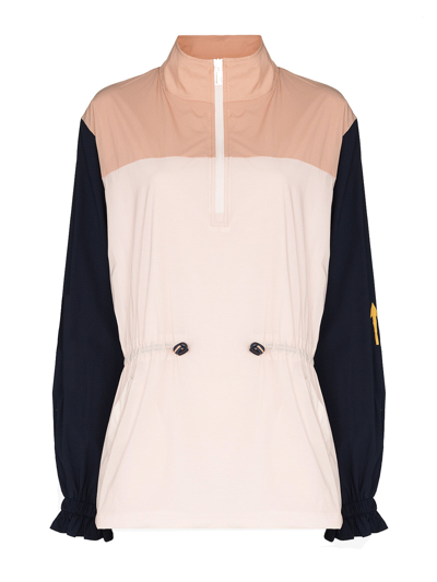 The Upside Colour-block Shell Track Jacket In Baby Pink