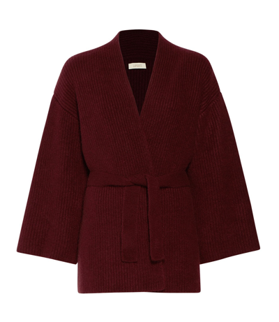 Lapointe Cashmere Silk Cardigan In Mulberry