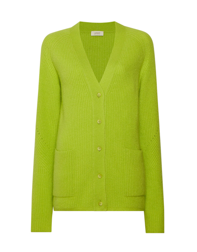 Lapointe Cashmere Silk Cardigan In Lime
