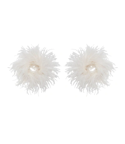 Lapointe Feather Cuffs In Cream