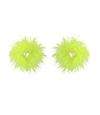 Lapointe Feather Cuffs In Lime